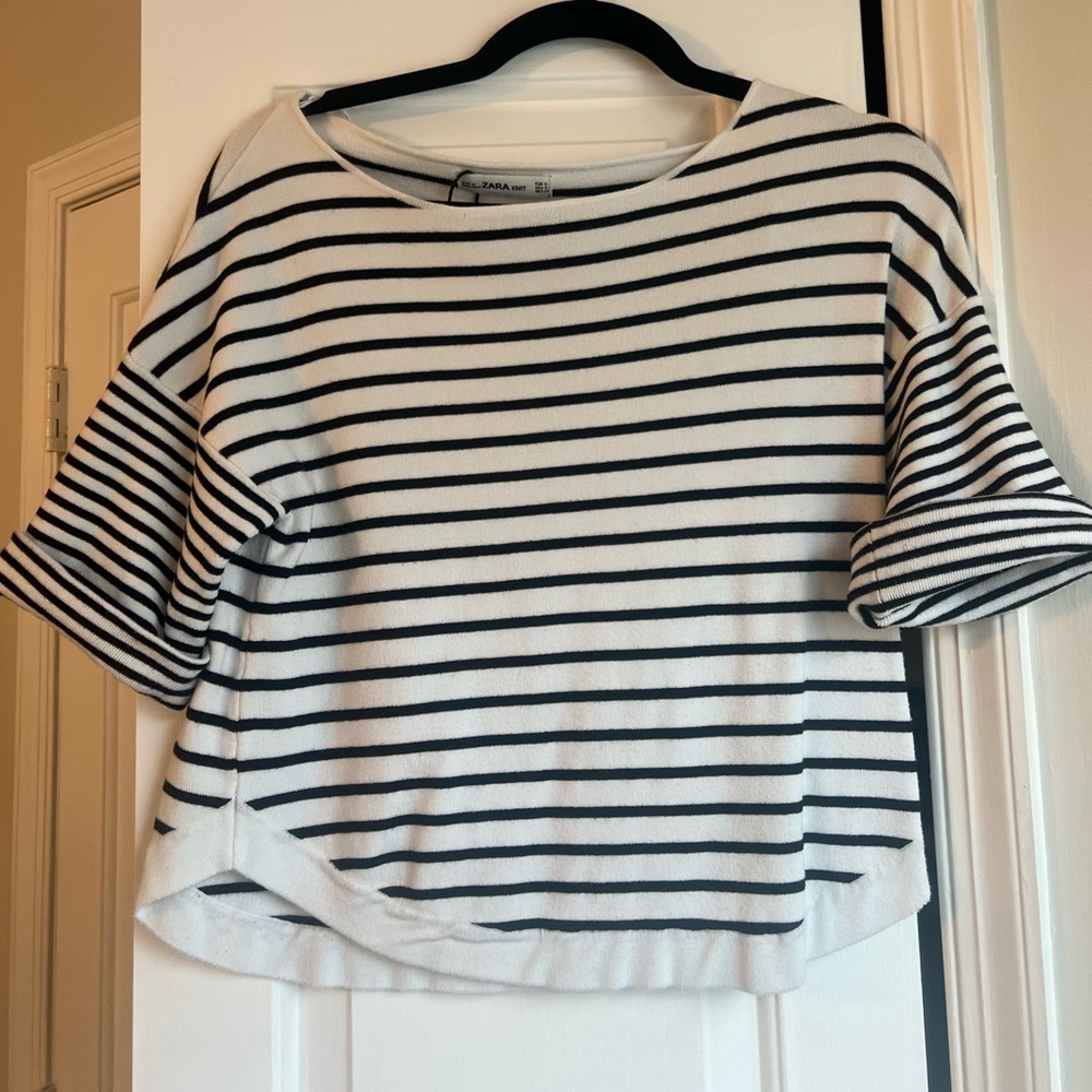 Zara Casual Striped Top Size Small.